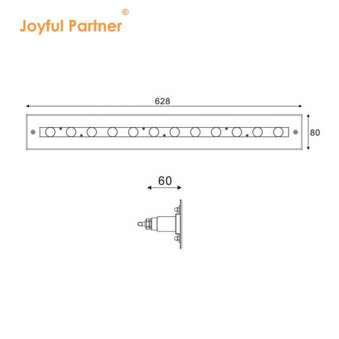Đèn hình chữ nhật sáng không đối xứng chất lượng cao IP68 SS316L Ánh sáng dưới nước Máy giặt tường tuyến LED Đèn bể bơi 6