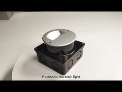 Aluminium ngoài trời đèn LED bước ánh sáng IP65 Quanh Cover Square tay áo tường cầu thang