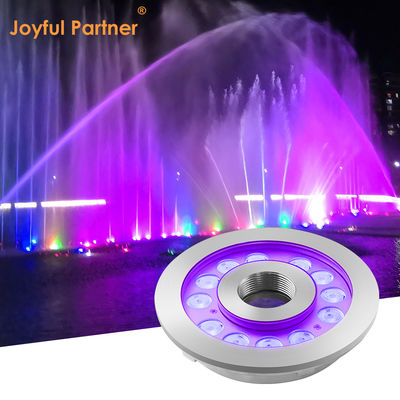 Outdoor DMX Control Stainless Steel IP68 RGB LED Underwater Fountain Lights 12*2W DC24V Warm White 3000K