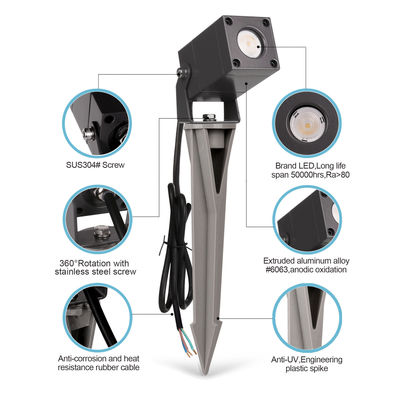 Square Tree LED Garden Spot Light Kiểm soát nước IP65 Aluminium ngoài trời đèn sân với chứng nhận CE