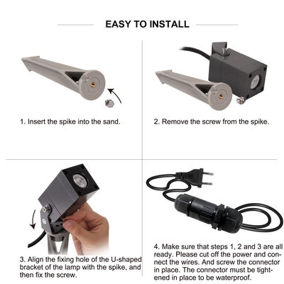 Square Tree LED Garden Spot Light Kiểm soát nước IP65 Aluminium ngoài trời đèn sân với chứng nhận CE