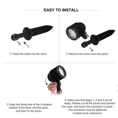 Đèn sân vườn LED góc điều chỉnh 2700k - 6500k IP65 ngoài trời đèn cây chiếu