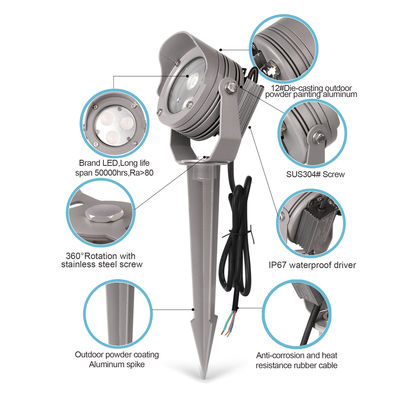 IP65 12V DC Dimming trang trí đèn chiếu sáng LED Aluminium ngoài trời đèn cảnh quan