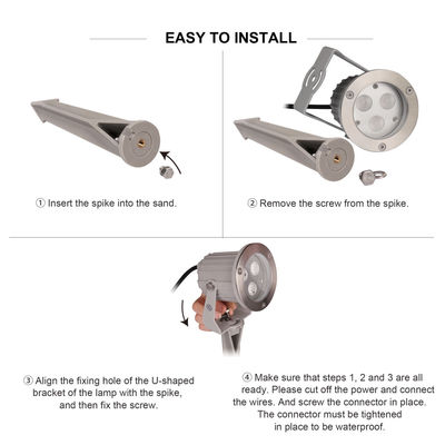 RGB phong cảnh đầy màu sắc ngoài trời cây Spot đèn chống nước 9W vườn đèn pha LED