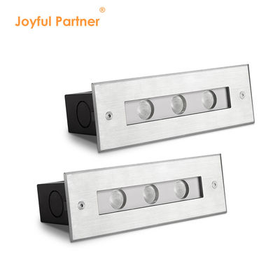 Đèn dưới lòng đất chống nước chôn vùi DC24V 3X1W LED đơn màu CREE / OSRAM LED