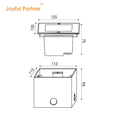 Đèn LED vuông inground LED gốc CREE / OSRAM 4W 8W IP67 CE RoHS cho lối đi cảnh quan