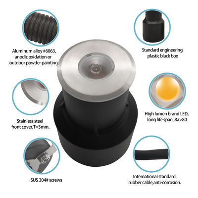 Mini IP67 bước ánh sáng chống nước màu đơn Walk Over đèn