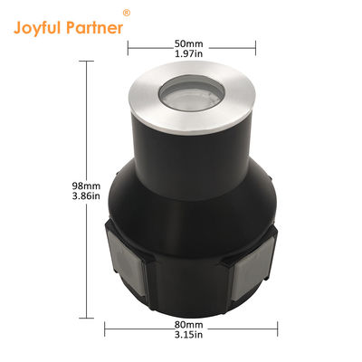 Ánh sáng chôn đất LED thép không gỉ 316 1w 2w 3w DC 24v Với hộp hậu nhựa cho cảnh quan