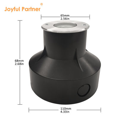 Trong mặt đất Recessed ánh sáng 1W 2W 3000k ấm trắng IP67 Tốt phân tán nhiệt Cơ thể nhôm