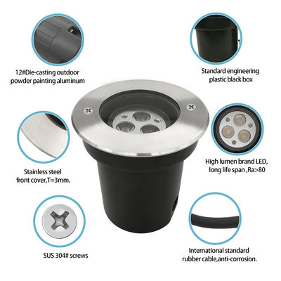 3W 6W 9W LED Garden Underground Light RGB Thay đổi màu sắc Đèn nhấp nháy