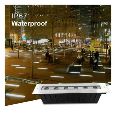 IP67 Đèn ngầm tuyến tính chống nước SS Cover Đèn vườn ngầm màu trắng ấm áp