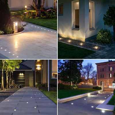 Đèn dưới lòng đất LED Thép không gỉ 1W 2W AC/DC 2700K-6000K DIA38MM Với kính băng