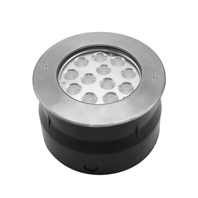 IP67 đèn LED Đèn ngầm 12W 24W 36W DIA185MM RGB3in1 3000K Đen ấm cho khu vườn Park Plaza