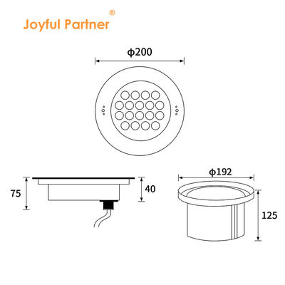 316 Stainless Steel RGBW Đèn dưới nước 4 In 1 40W DC24V Đèn hồ bơi LED