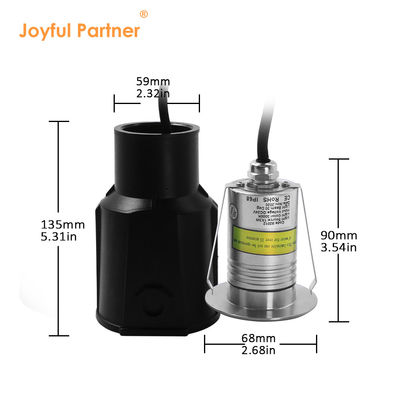 Đèn hồ bơi nhiều màu RGB3 trong 1 bằng thép không gỉ Đèn LED mini âm nước 3W DC 24V với ống lót gắn bằng nhựa