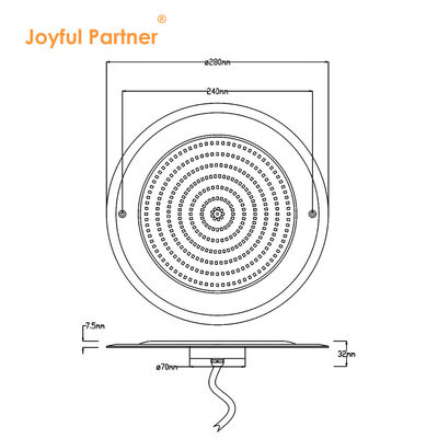 IP68 LED PAR56 Pool Light RGB Thay đổi màu 12VDC AC 35W DIA280mm SMD2835 432pcs Với gói màu