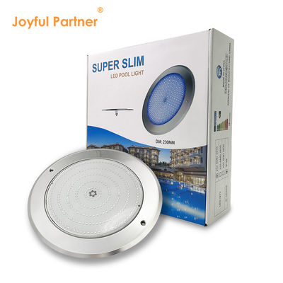 Đèn hồ nước chống nước PAR56 LED 316 SS ABS Ultra Thin 7.5mm Resin Fill Wall Mounted 230MM 18W 25W DC AC12V
