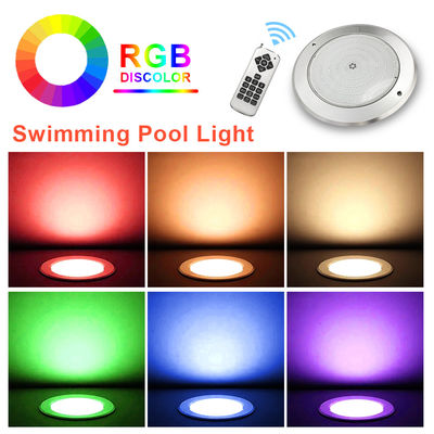 Đèn hồ nước chống nước PAR56 LED 316 SS ABS Ultra Thin 7.5mm Resin Fill Wall Mounted 230MM 18W 25W DC AC12V