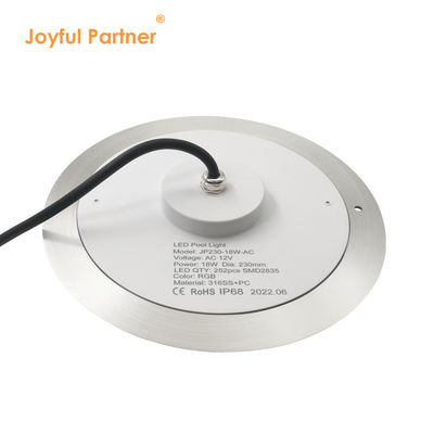 Đèn hồ nước chống nước PAR56 LED 316 SS ABS Ultra Thin 7.5mm Resin Fill Wall Mounted 230MM 18W 25W DC AC12V