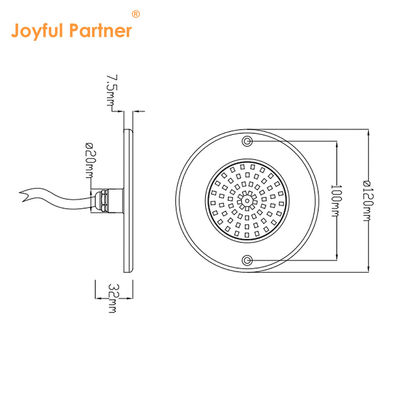 6W LED PAR56 Pool Light Ultra Thin PC vật liệu tường gắn cho hồ bơi