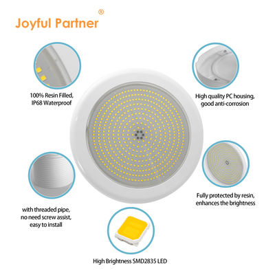 42W 12VAC Đèn hồ bơi chìm LED IP68 Đèn hồ bơi LED RGB gắn trên tường