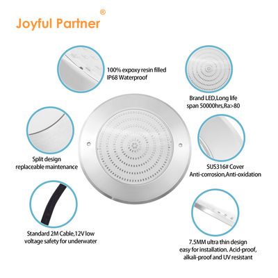 Đèn hồ bơi LED PAR56 Đèn tường gắn dưới nước Đèn hồ bơi LED loại siêu mỏng