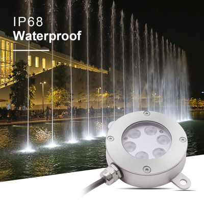 Ánh sáng đài phun nước LED dưới nước 6W RGB IP68 Ánh sáng đài phun nước 2700k - 6000k