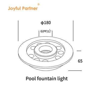 Ánh sáng vòng phun nước LED IP68 24W Stainless Steel Underwater Light