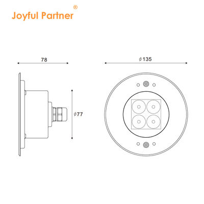 316 Stainless Steel LED Bể bơi Đèn dưới nước 2700K - 6500K CEM Được phê duyệt