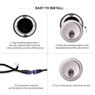 Đèn LED ngoài trời Đèn tường thấm IP65 Đèn đèn LED nhôm chống nước cho cầu thang