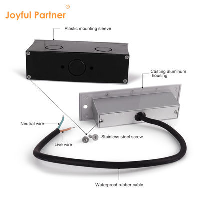 Bốn giác 220V 5W đèn LED Wall Pack IP65 3000K Ánh sáng lối đi ngoài trời