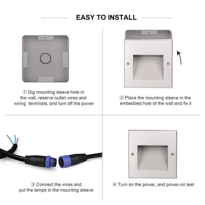 Ánh sáng tường LED ngoài trời điện áp thấp IP65 chống thấm LED cầu thang bước đèn