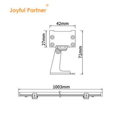 Màu nhôm 18W đèn LED máy giặt tường ngoài trời Đèn thẳng không thấm nước