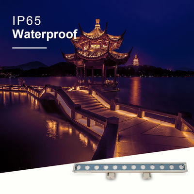 Màu nhôm 18W đèn LED máy giặt tường ngoài trời Đèn thẳng không thấm nước