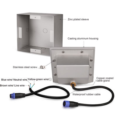 AC100~240V Đèn bước cầu thang LED 6W COB Đèn góc LED cho hành lang