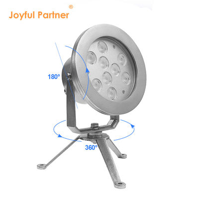 Màu sắc RGBW Nước đài phun đèn LED DMX Kiểm soát Stainless Steel Đèn dưới nước