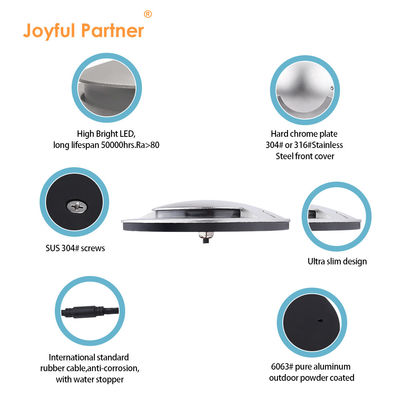 Đèn LED ngoài trời IP67 đường kính 70mm 3W Đèn gắn bề mặt Đèn LED nhúng với bảo hành hai năm