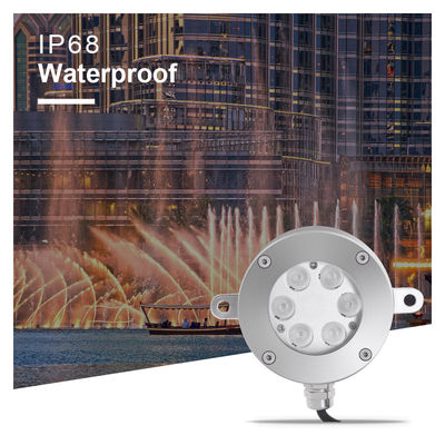 OEM ODM DMX Control RGB LED Fountain Light IP68 Không thấm nước 6 * 2W 6 * 3W RGB LED Color With U Type Bracket
