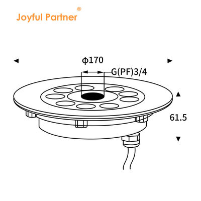 Đèn nước phun 12V / 24V Ip68 Đèn dưới nước