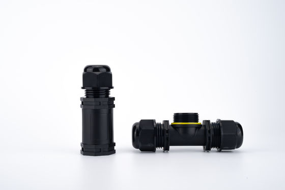 IP68 T-Type Waterproof Connector 3 Channel 3 Pole Cable Connector ngoài trời