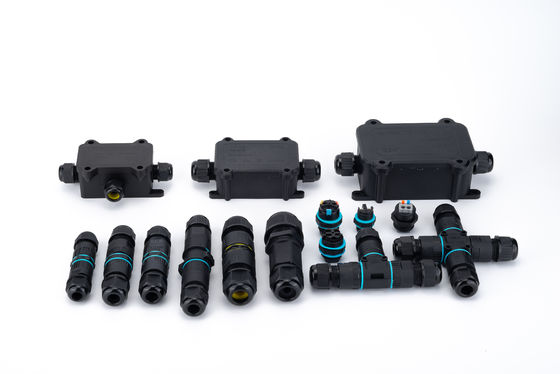 IP68 T-Type Waterproof Connector 3 Channel 3 Pole Cable Connector ngoài trời