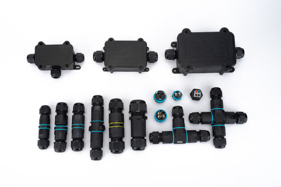 Đầu nối tròn cái bằng nhựa chống nước IP68, 2/3 chân, lắp đặt nhanh, bộ chuyển đổi điện