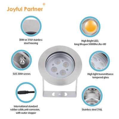 RGBW 4 trong 1 đèn LED Đèn điểm dưới nước IP68 Đèn điểm đài phun nước đầy màu sắc