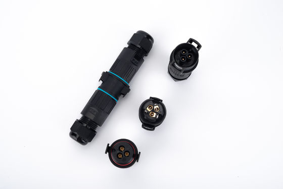 M19 3 Pin Electrical IP68 Quick Connector 2 Way Outdoor Extension Cord Connector