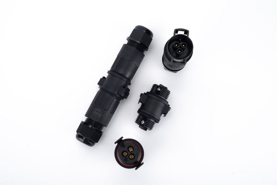 M19 3 Pin Electrical IP68 Quick Connector 2 Way Outdoor Extension Cord Connector