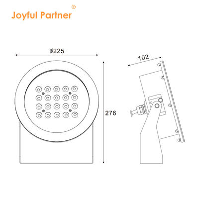 IP68 đèn LED ánh sáng điểm dưới nước 20W 40W 60W 80W DMX512 Premium SS316 Nhà chứa cho đài phun nước vườn