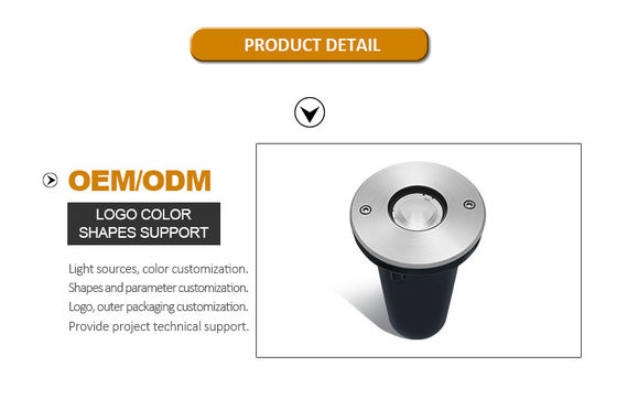Đèn LED được chôn dưới đất IP67 1W 3W DIA67MM DC24V Đèn sàn chống nước cho vườn ngoài trời