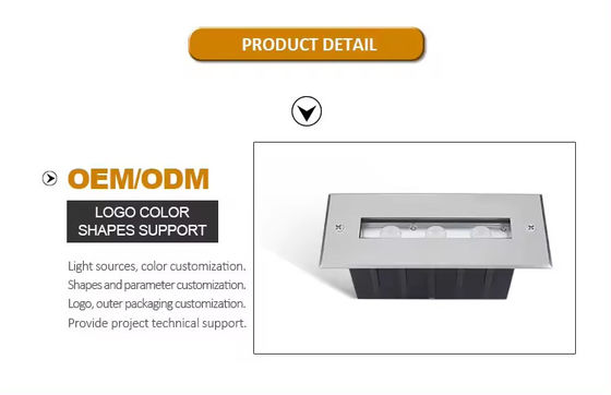 SS316L Đèn dưới nước Đèn hồ bơi tuyến tính Đèn LED trắng ấm Đèn dưới lòng đất