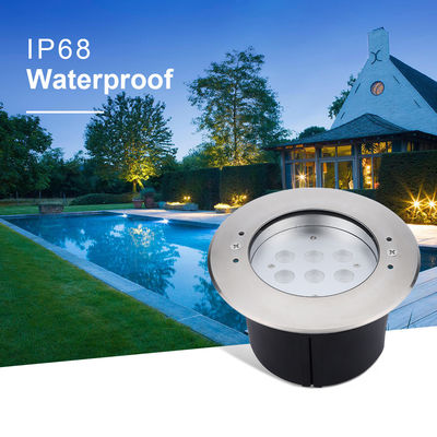 Bể bơi Ánh sáng dưới nước 6W12W LED Đơn màu DC24V DIA170MM ABS Đen Back Box