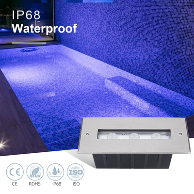 IP68 Đèn bể bơi 3W 6W RGB Một màu Phía dưới nước Máy giặt tường tuyến tính Đèn với tay đeo nhựa